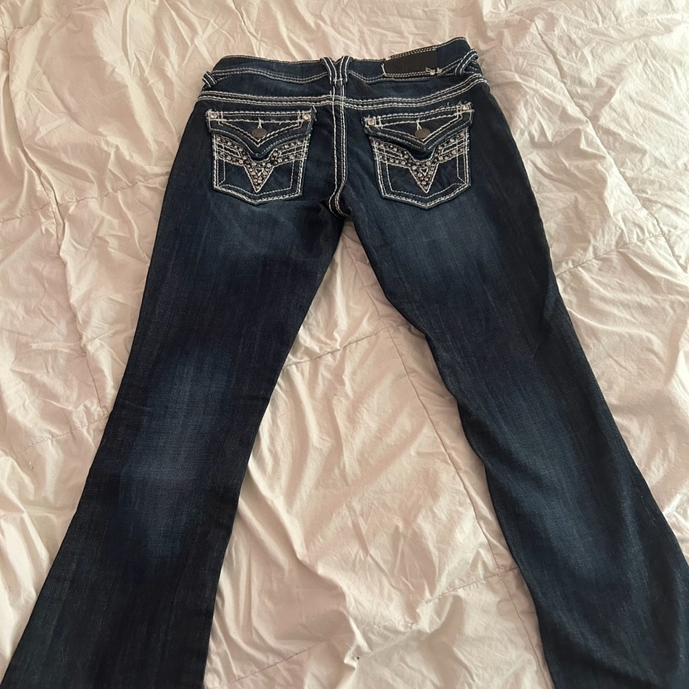 2000s Y2K boot cut graphic jeans